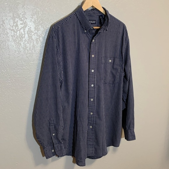 Land’s End Men’s button-down, Size L w/ neck size 16-16 1/2. - Picture 4 of 14
